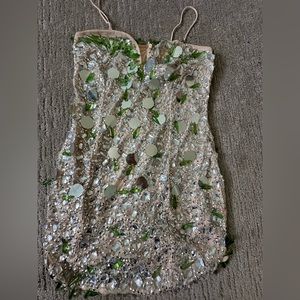 NWT: LUXE dress with sequins, crystals and stones embroidery